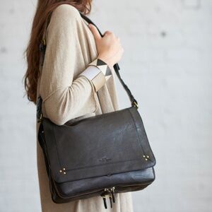 Deep Brown JEROME DREYFUSS Albert Crossbody Bag